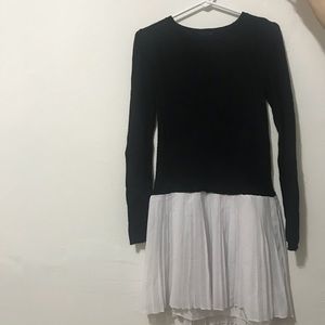 Asos pleated skirt sweater dress
